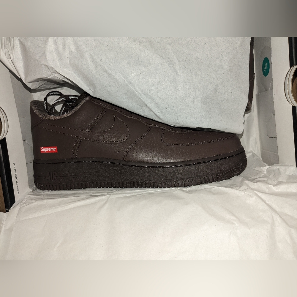 Nike Air Force 1 Low SP Supreme Baroque Brown CU9225-200 Size 8 M Fast Shipping